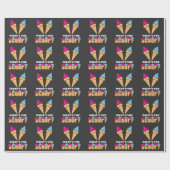 Papier Cadeau Fête de la Révélation du genre - Crème glacée Quel (Plat)