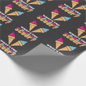 Papier Cadeau Fête de la Révélation du genre - Crème glacée Quel (Coin)