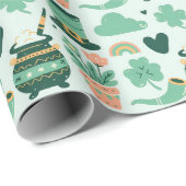 Papier Cadeau fête de la saint-patrick (Coin rond)