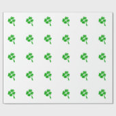 Papier Cadeau Fête de la Saint Patrick au charme vert (Plat)