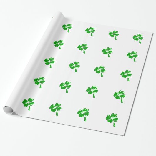 Papier Cadeau Fête de la Saint Patrick au charme vert (Déroulé)