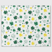 Papier Cadeau Fête de la Saint-Patrick shamrock (Plat)