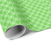 Papier Cadeau Fête de la Saint-Patrick, Shamrock chanceuse (Coin rond)