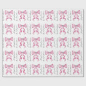 Papier Cadeau Fête de mariage Coquette Glam Ruban Rose (Plat)