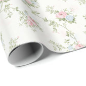 Papier Cadeau Fête de mariage de douche de naissance rose pastel (Coin rond)