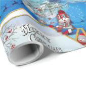 Papier Cadeau Fête de Noël (Coin rond)