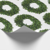 Papier Cadeau Fête de Noël de Boxwood Wreath (Coin)