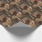 Papier Cadeau Fête de Noël de Chien Vizsla (Coin)