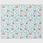 Papier Cadeau Fête de Noël de Hockey (Plat)