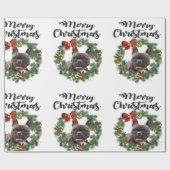 Papier Cadeau Fête de Noël de la taurchien (Plat)