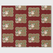 Papier Cadeau Fête de Noël de Reindeer (Plat)