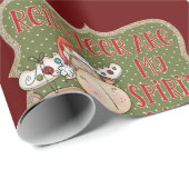 Papier Cadeau Fête de Noël de Reindeer (Coin rond)