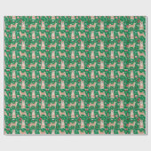 Papier Cadeau Fête de Noël de Shiba Inu (Plat)