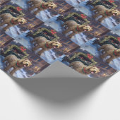 Papier Cadeau Fête de Noël de Wheaten Terrier (Coin)