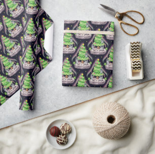Papier Cadeau Fête de Noël depuis l'espace