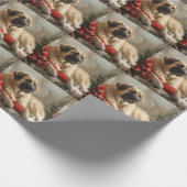 Papier Cadeau Fête de Noël des Chiens de Berger Anatoliens (Coin)