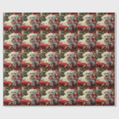 Papier Cadeau Fête de Noël des chiens maltais (Plat)