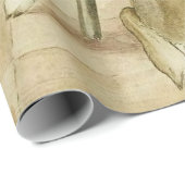 Papier Cadeau Fête de Noël des lapins par Beatrix Potter (Coin rond)