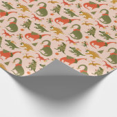 Papier Cadeau Fête de Noël Dino : Tree Rex (Coin)