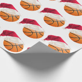 Papier Cadeau Fête de Noël du basket-ball Funny Père Noël (Coin)