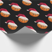 Papier Cadeau Fête de Noël du basket-ball Funny Père Noël (Coin)