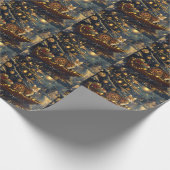 Papier Cadeau Fête de Noël du chat du Bengale Voyage (Coin)