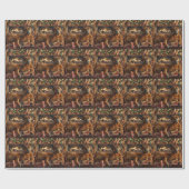 Papier Cadeau Fête de Noël du chien de Rhodesian Ridgeback (Plat)