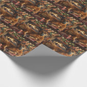 Papier Cadeau Fête de Noël du chien de Rhodesian Ridgeback (Coin)