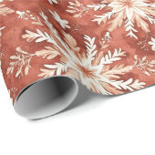 Papier Cadeau Fête de Noël en terre cuite (Coin rond)