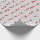 Papier Cadeau Fête de Noël espiègle de gris d'Elf (Coin)