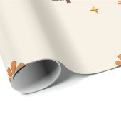 Papier Cadeau Fête de Noël Groovy 70 (Coin rond)
