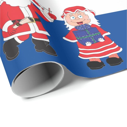 Papier Cadeau Fête de Noël La La La La La (Coin rond)