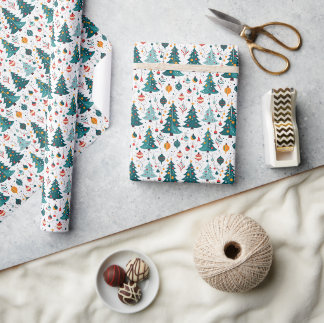 Papier Cadeau Fête de Noël Motif sans faille
