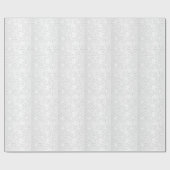 Papier Cadeau Fête de Noël Silver Snowflake (Plat)