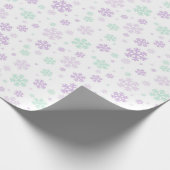 Papier Cadeau Fête de Noël violet clair et vert (Coin)