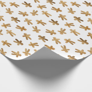 Papier Cadeau Fête de pain d'épices aquarelle