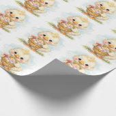 Papier Cadeau Fête de Pâques Caneton Mignon (Coin)