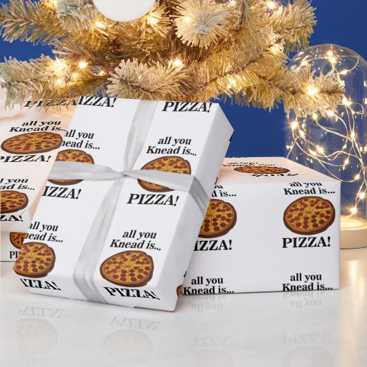 Papier Cadeau Fête de Pizza au Pepperoni (Vacances)