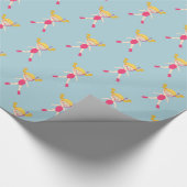 Papier Cadeau Fête de Plage de Fille de Snorkeling (Coin)