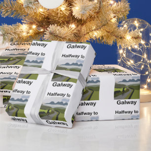 Papier Cadeau Fête de road trip à mi-chemin de Galway