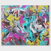 Papier Cadeau Fête de streetstyle urbain graffiti  (Plat)