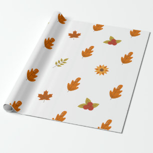 Papier Cadeau Fête de Thanksgiving de dîner d'automne confortabl