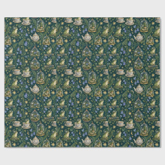 Papier cadeau Fête de thé de grenouille de serre à