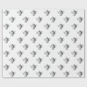 Papier Cadeau Fête de thé de Noël (Plat)