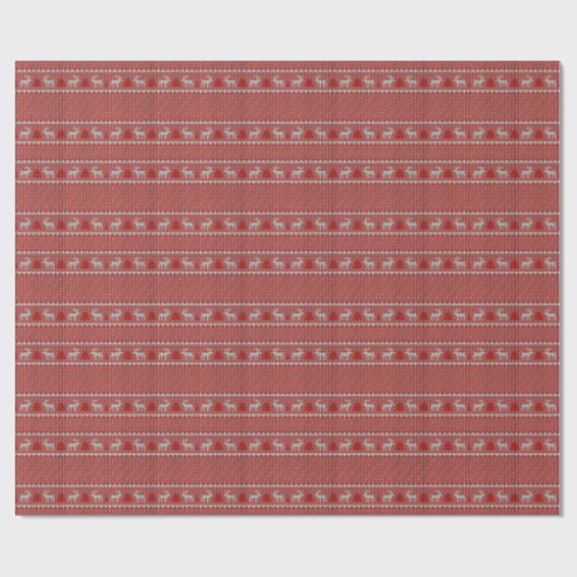 Papier Cadeau Fête de vacances rouge (Plat)