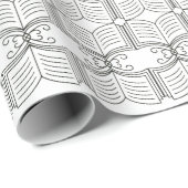 Papier Cadeau Fête d'enlèvement de livre (Coin rond)