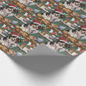 Papier Cadeau Fête des bergers australiens Noël (Coin)