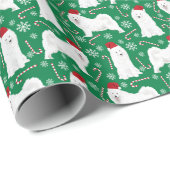 Papier Cadeau Fête des chiens de Noël (Coin rond)