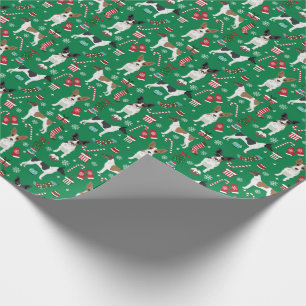 Papier Cadeau Fête des chiens de Noël de Rat Terrier