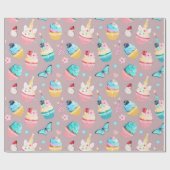 Papier Cadeau Fête des Cupcakes (Plat)